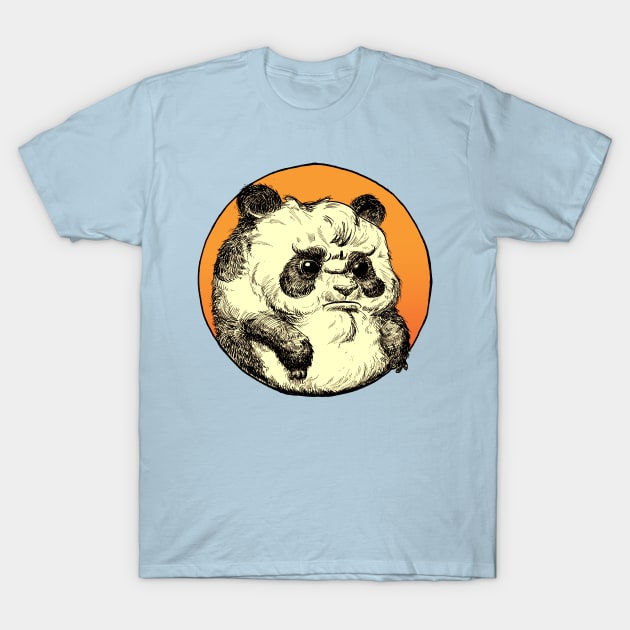 Grumpy panda T-Shirt by Carlos CD